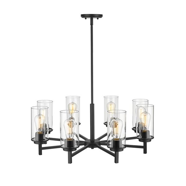 Millennium Lighting Janna 8-light Matte Black Modern/Contemporary Chandelier