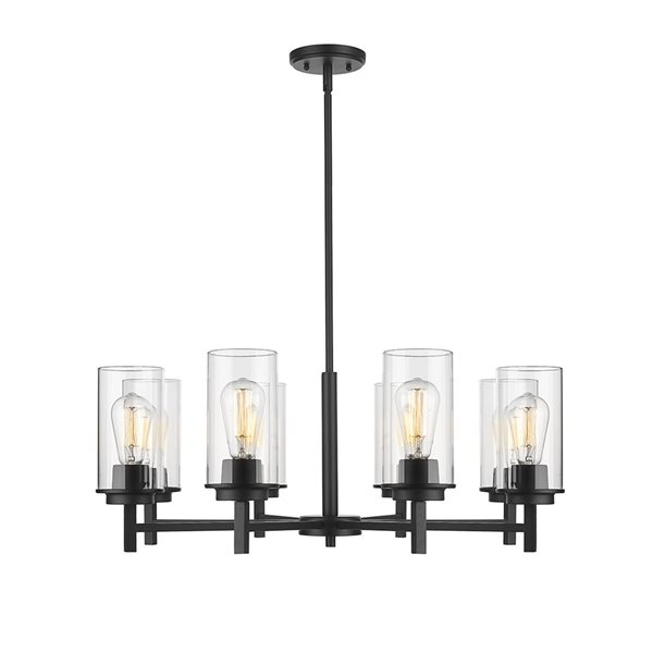 Millennium Lighting Janna 8-light Matte Black Modern/Contemporary Chandelier