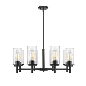 Millennium Lighting Janna 8-light Matte Black Modern/Contemporary Chandelier