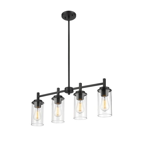 Millennium Lighting Janna 4-light Matte Black Modern/Contemporary Chandelier