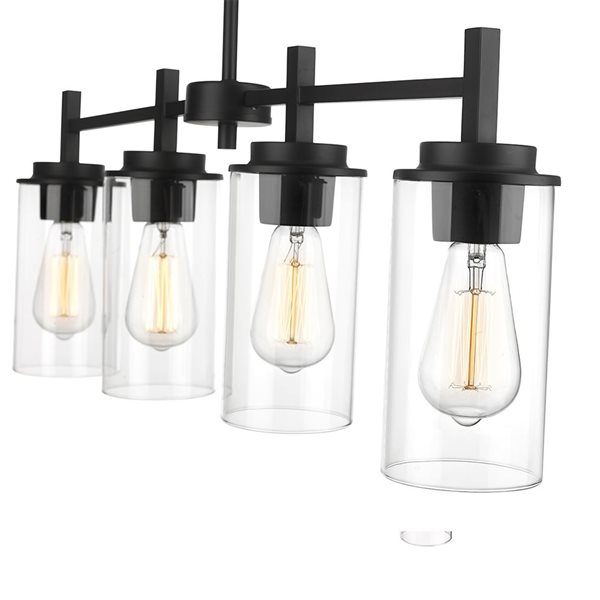 Millennium Lighting Janna 4-light Matte Black Modern/Contemporary Chandelier