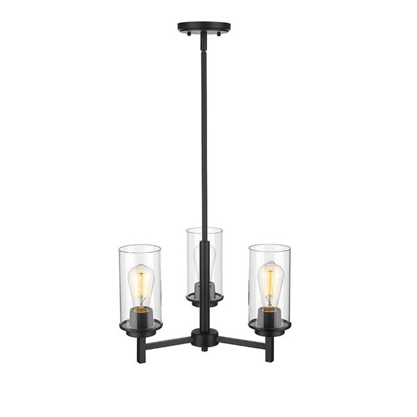 Millennium Lighting Janna 3-light Matte Black Modern/Contemporary Chandelier