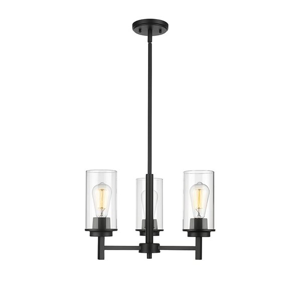 Millennium Lighting Janna 3-light Matte Black Modern/Contemporary Chandelier