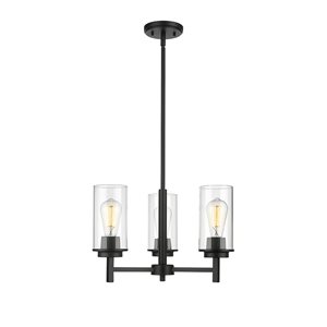 Millennium Lighting Janna 3-light Matte Black Modern/Contemporary Chandelier