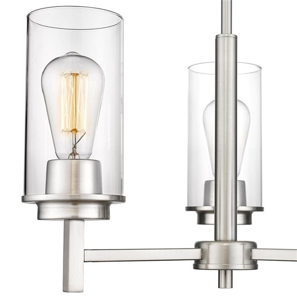 Millennium Lighting Janna 3-light Brushed Nickel Modern/Contemporary Chandelier