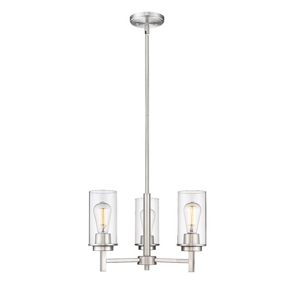 Millennium Lighting Janna 3-light Brushed Nickel Modern/Contemporary Chandelier