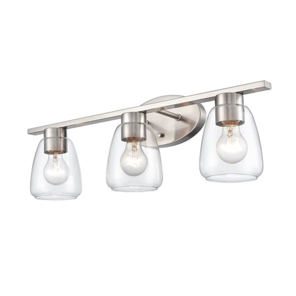 Millennium Lighting Ashford 3-light Brushed Nickel Transitional Vanity Light Bar