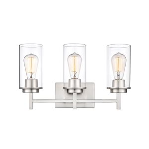 Millennium Lighting Janna 3-light Nickel Modern/contemporary Vanity Light