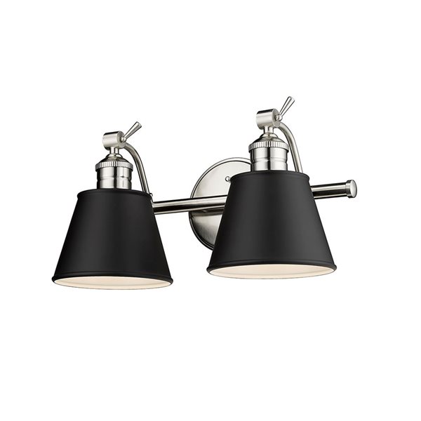 Millennium Lighting Layne 2-light Nickel Transitional Vanity Light