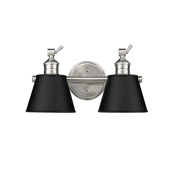 Millennium Lighting Layne 2-light Nickel Transitional Vanity Light