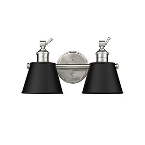 Millennium Lighting Layne 2-light Nickel Transitional Vanity Light