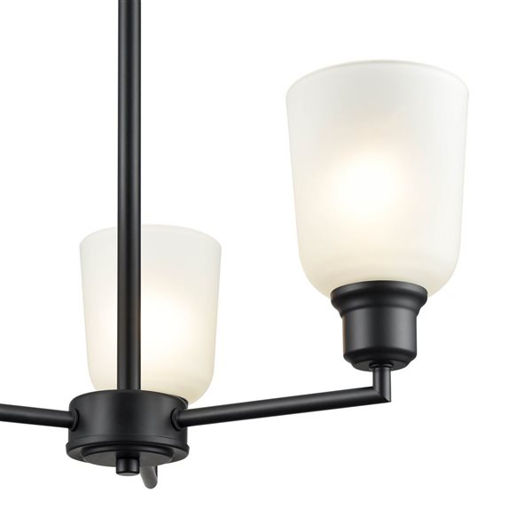 Millennium Lighting Amberle 3-light Matte Black Transitional Chandelier