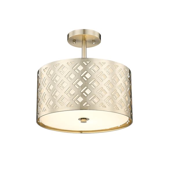 Millennium Lighting Gracelan 2 Light Semi-Flush Mount Light in Modern Gold