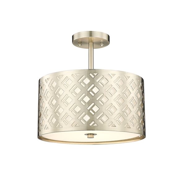 Millennium Lighting Gracelan 2 Light Semi-Flush Mount Light in Modern Gold