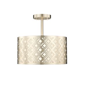 Millennium Lighting Gracelan 2 Light Semi-Flush Mount Light in Modern Gold