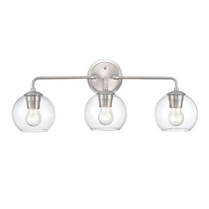 Millennium Lighting Ashford 3-light Nickel Transitional Vanity Light Bar