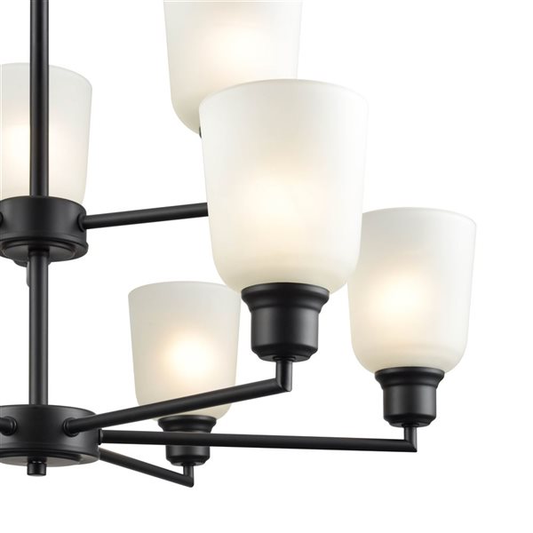 Millennium Lighting Amberle 9-light Matte Black Transitional Chandelier