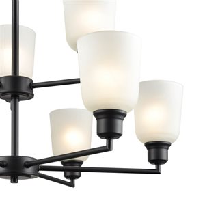 Millennium Lighting Amberle 9-light Matte Black Transitional Chandelier