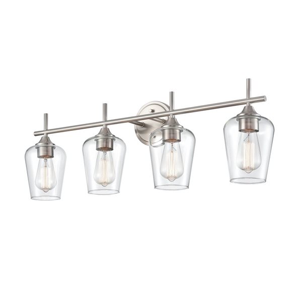 Millennium Lighting Ashford 4-Light Nickel Transitional Vanity Light ...