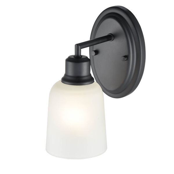 Millennium Lighting Amberle 5-In W 1-Light Matte Black Transitional Wall Sconce