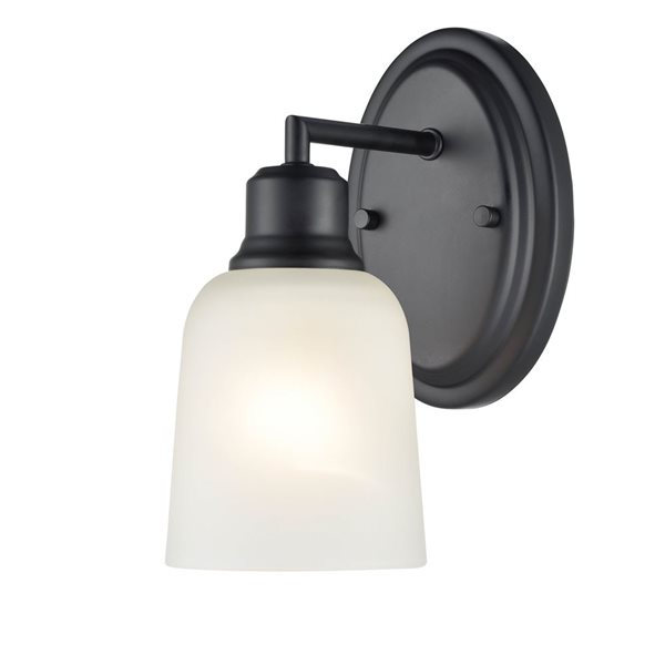 Millennium Lighting Amberle 5-In W 1-Light Matte Black Transitional Wall Sconce
