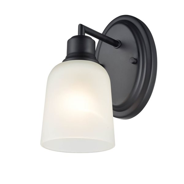 Millennium Lighting Amberle 5-In W 1-Light Matte Black Transitional Wall Sconce