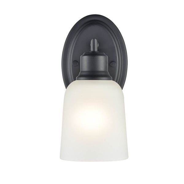 Millennium Lighting Amberle 5-In W 1-Light Matte Black Transitional Wall Sconce