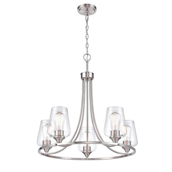 Millennium Lighting Ashford 5-Light Brushed Nickel Transitional Chandelier