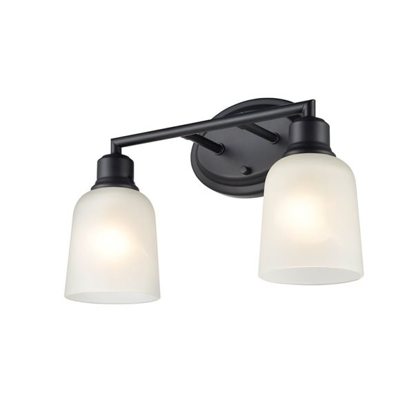 Millennium Lighting Amberle 2-Light Black Transitional Vanity Light Bar