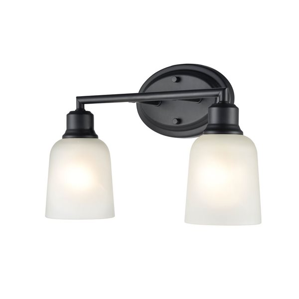 Millennium Lighting Amberle 2-Light Black Transitional Vanity Light Bar