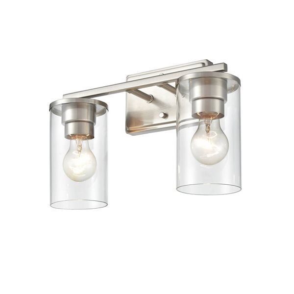 Millennium Lighting Verlana 2-Light Nickel Transitional Vanity Light Bar