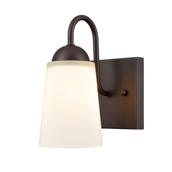 Millennium Lighting Ivey Lake 4.75-In W 1-Light Rubbed Bronze Transitional Wall Sconce