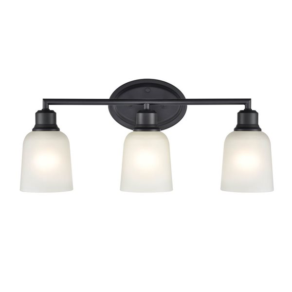 Millennium Lighting Amberle 3-Light Black Transitional Vanity Light Bar