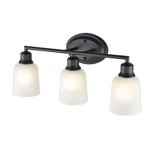 Millennium Lighting Amberle 3-Light Black Transitional Vanity Light Bar