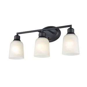 Millennium Lighting Amberle 3-Light Black Transitional Vanity Light Bar