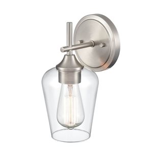 Millennium Lighting Ashford 5-In W 1-Light Brushed Nickel Transitional Wall Sconce