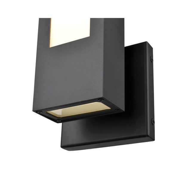 Millennium Lighting 15.79-In H Powder Coated Black Hardwired Dark Sky LED Outdoor Wall Light