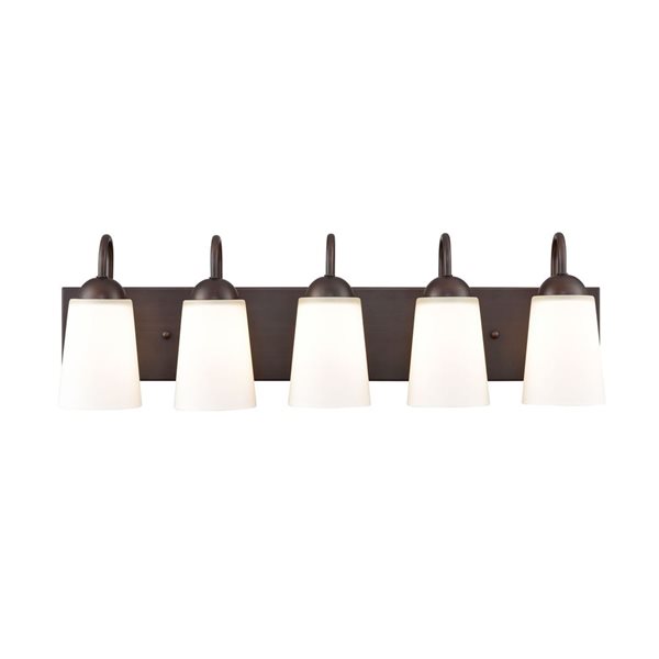 Millennium Lighting Ivey Lake 5-Light Bronze Transitional Vanity Light Bar