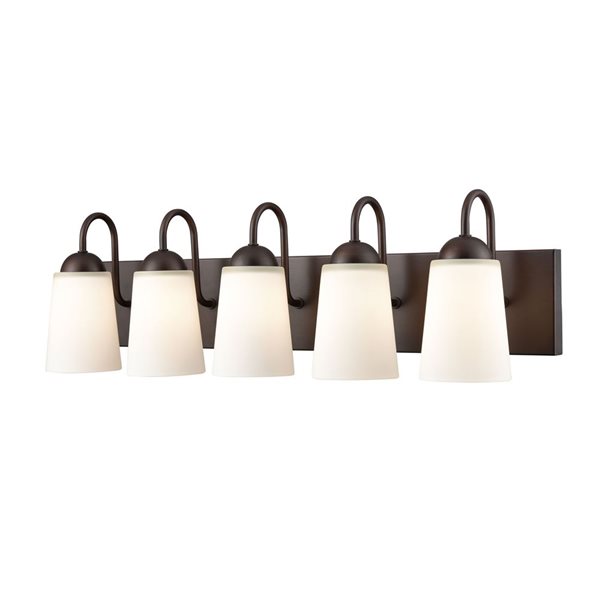 Millennium Lighting Ivey Lake 5-Light Bronze Transitional Vanity Light Bar
