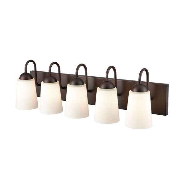 Millennium Lighting Ivey Lake 5-Light Bronze Transitional Vanity Light Bar