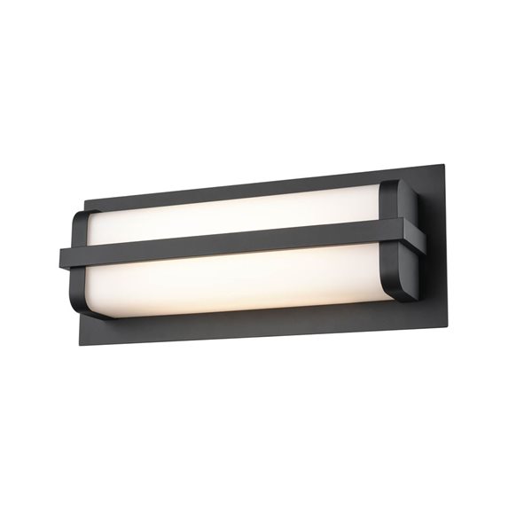 Millennium Lighting 15.75-In H Powder Coated Black Hardwired Led Outdoor Wall Light