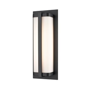 Millennium Lighting 15.75-In H Powder Coated Black Hardwired Led Outdoor Wall Light