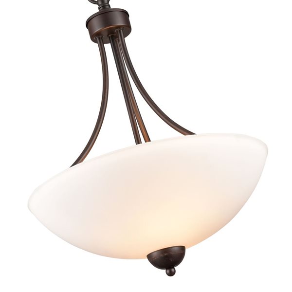 Millennium Lighting Ivey Lake Rubbed Bronze Etched Glass Transitional Geometric Mini Pendant Light