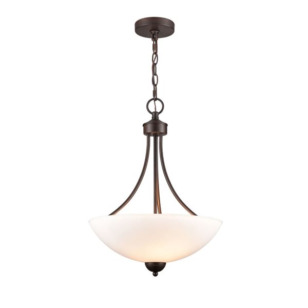 Millennium Lighting Ivey Lake Rubbed Bronze Etched Glass Transitional Geometric Mini Pendant Light