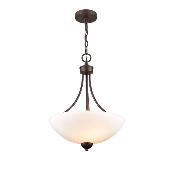 Millennium Lighting Ivey Lake Rubbed Bronze Etched Glass Transitional Geometric Mini Pendant Light