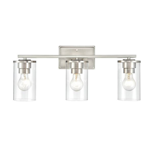 Millennium Lighting Verlana 3-Light Nickel Transitional Vanity Light Bar