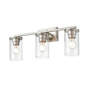 Millennium Lighting Verlana 3-Light Nickel Transitional Vanity Light Bar