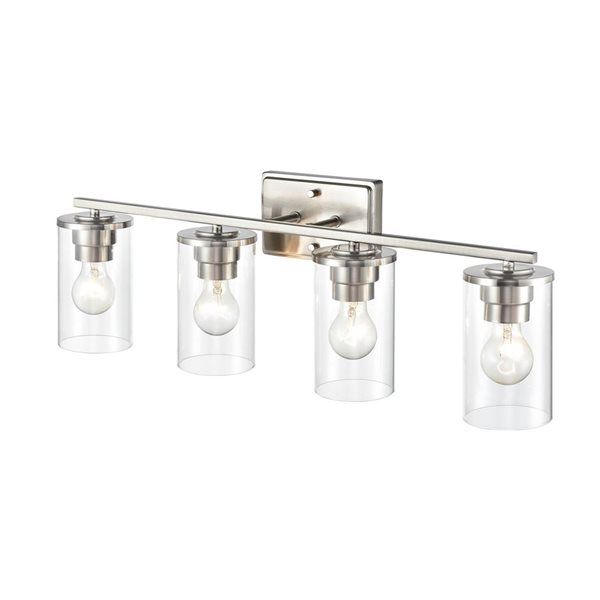 Millennium Lighting Verlana 4-Light Nickel Transitional Vanity Light Bar