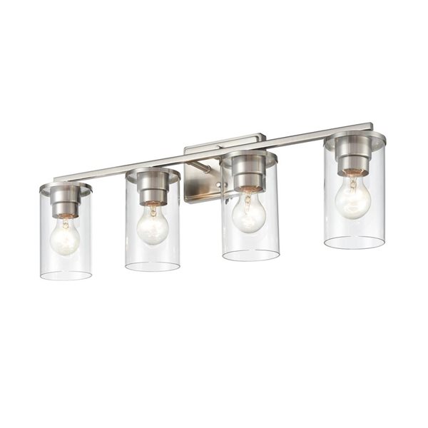 Millennium Lighting Verlana 4-Light Nickel Transitional Vanity Light Bar