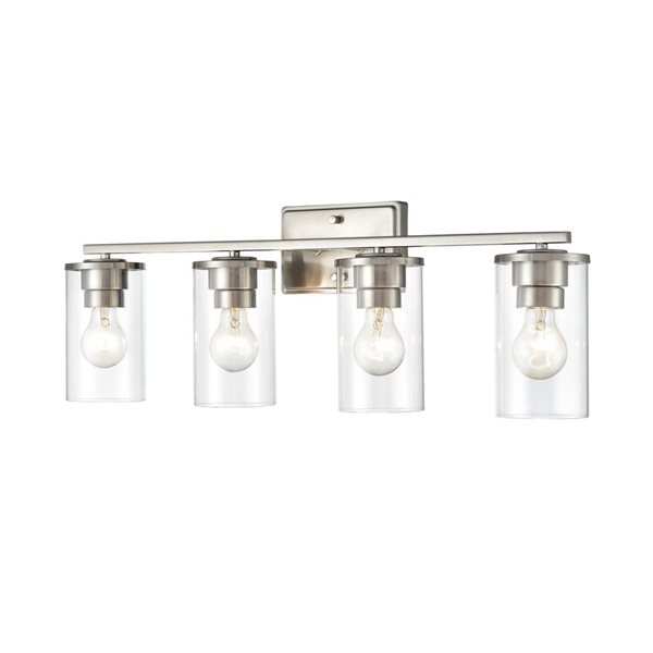 Millennium Lighting Verlana 4-Light Nickel Transitional Vanity Light Bar